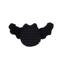 Black Bat Catnip Toy, crocheted bat-shaped toy with ears, infused with organic catnip and silver vine, durable for cats of all ages.