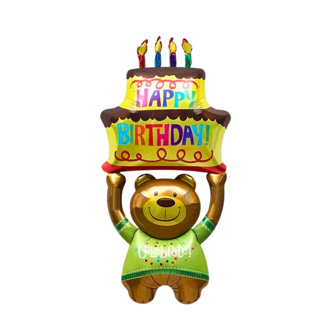 Jumbo 54" Birthday Bear Balloon