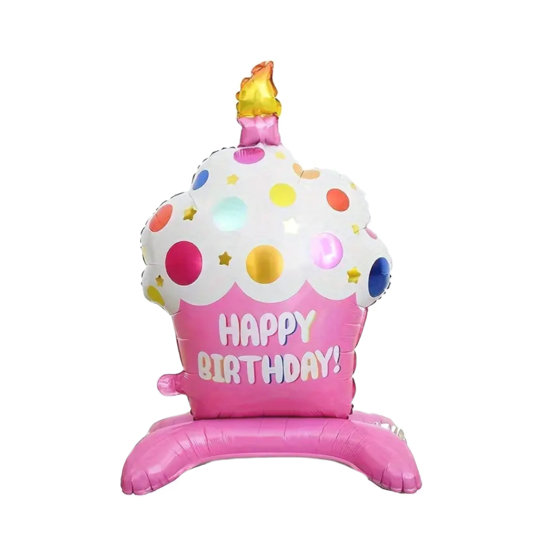 Jumbo 30" Birthday Pink Cupcake Balloon