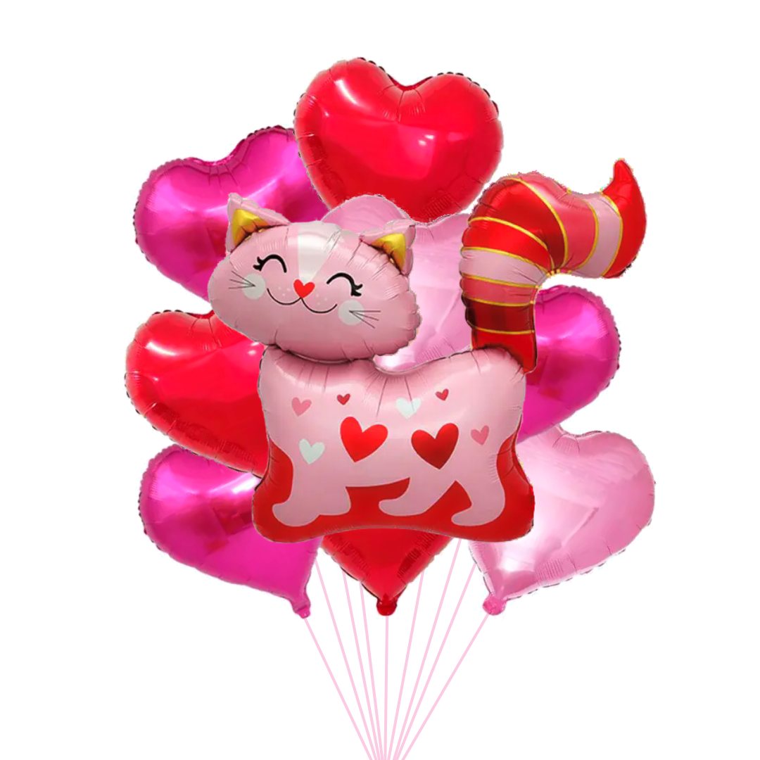 Love Cat Balloon Bouquet